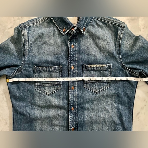 Superdry Blue Denim Shirt - Picture 6 of 8
